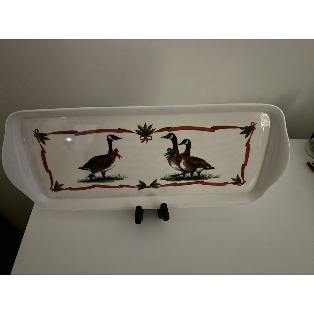 Christmas Geese melamine Serving Tray